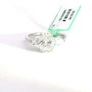 2.55 CTW Oval-Cut Lab Grown Diamond Engagement Ring view 2