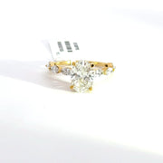 2.65 CTW Oval-Cut Lab Grown Diamond Engagement Ring view 2