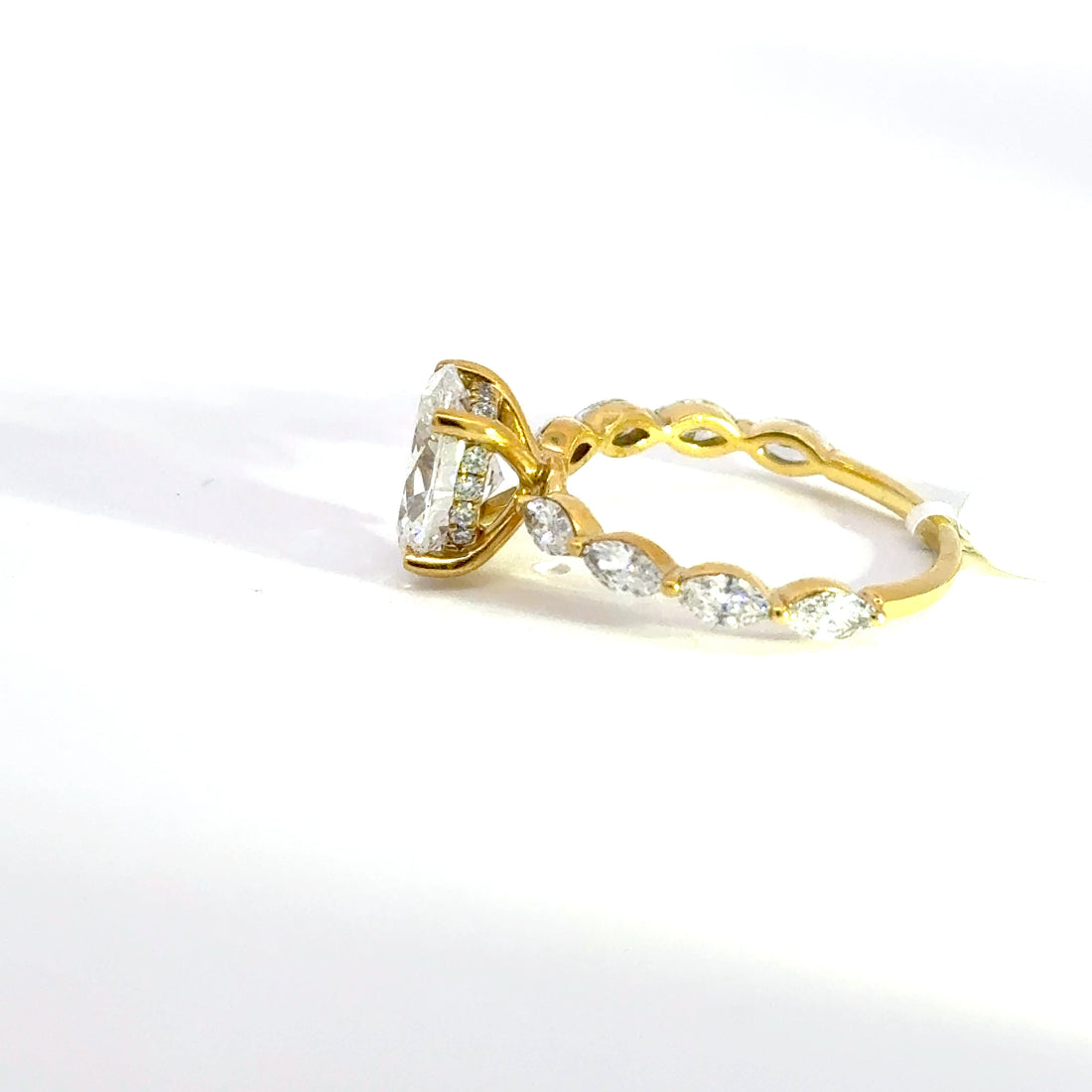 2.65 CTW Oval-Cut Lab Grown Diamond Engagement Ring
