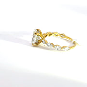 2.65 CTW Oval-Cut Lab Grown Diamond Engagement Ring view 3