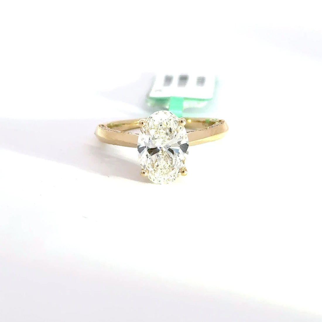3.03 CTW Oval-Cut Lab Grown Diamond Engagement Ring