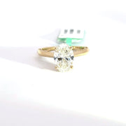 3.03 CTW Oval-Cut Lab Grown Diamond Engagement Ring view 2
