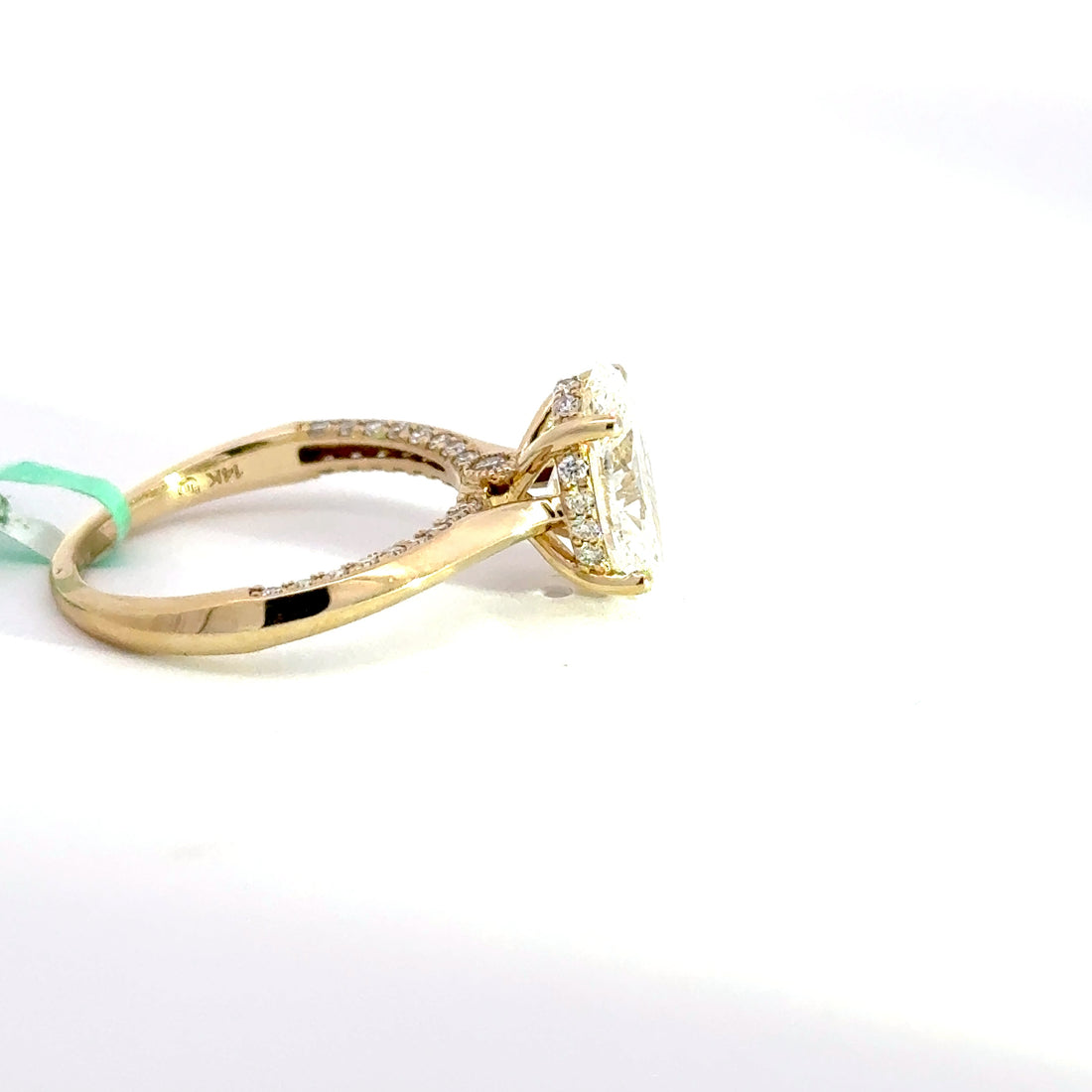 3.03 CTW Oval-Cut Lab Grown Diamond Engagement Ring