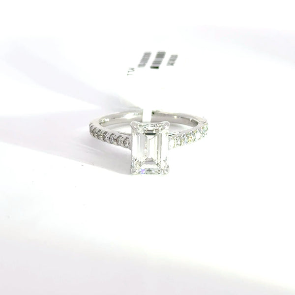 2.25 CTW Emerald-Cut Lab Grown Diamond Engagement Ring