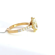 3.08 CTW Pear-Cut Lab Grown Diamond Engagement Ring view 5
