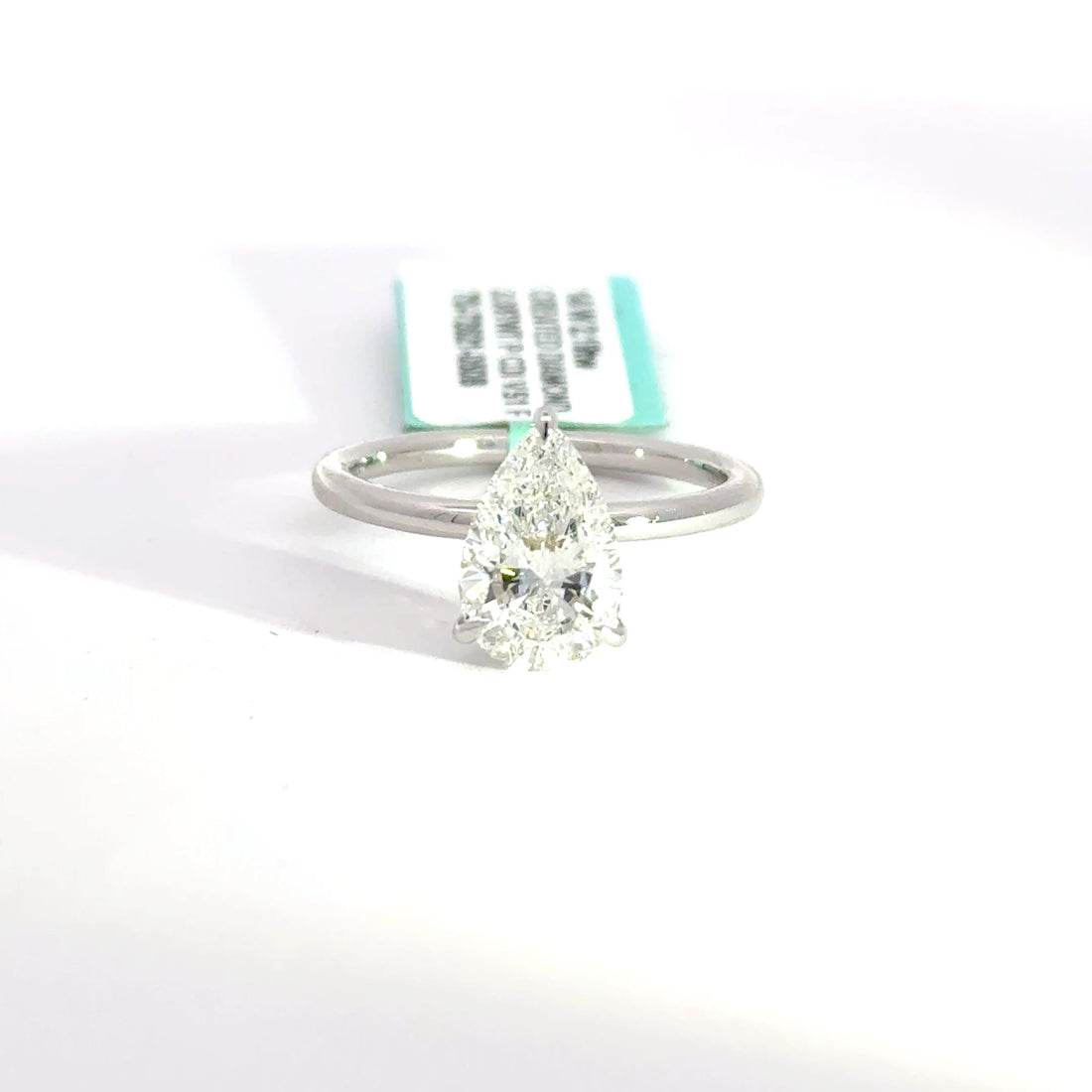 2.19 CTW Pear-Cut Lab Grown Diamond Engagement Ring