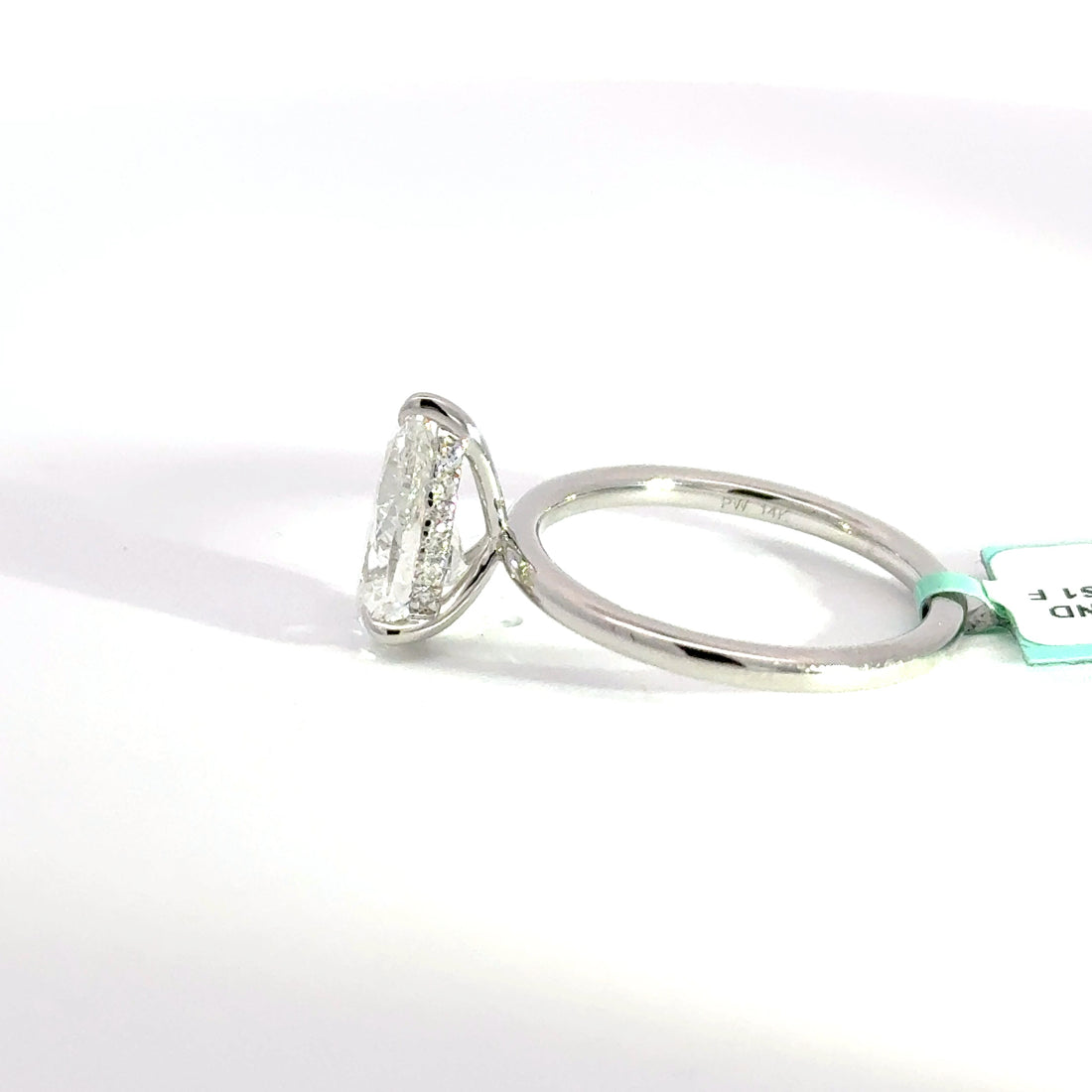 2.19 CTW Pear-Cut Lab Grown Diamond Engagement Ring