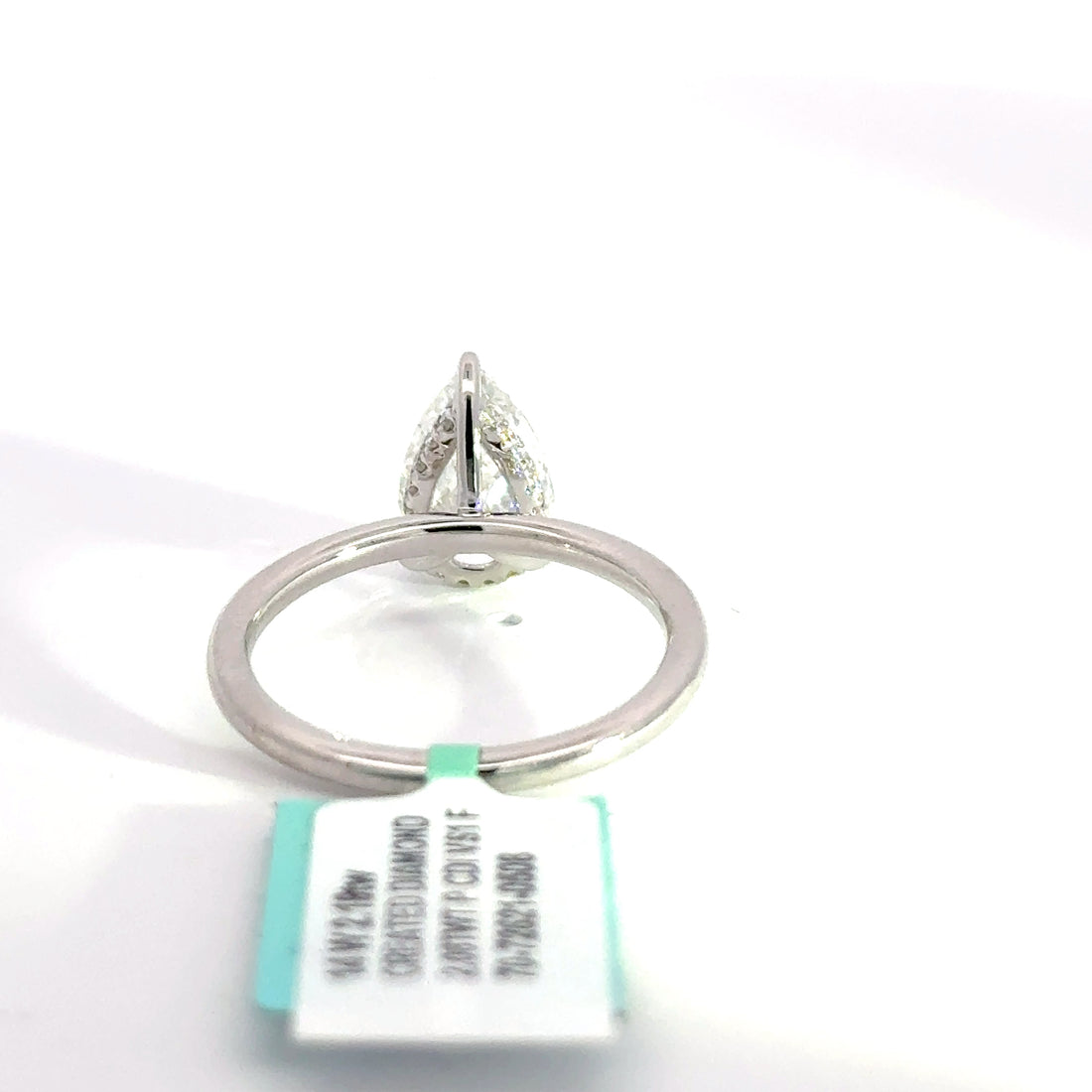 2.19 CTW Pear-Cut Lab Grown Diamond Engagement Ring