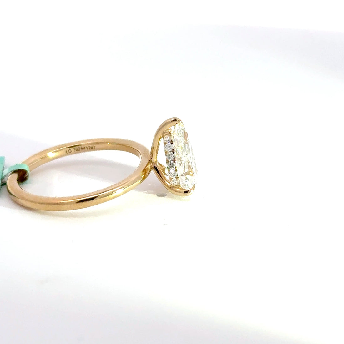2.13 CTW Pear-Cut Lab Grown Diamond Engagement Ring