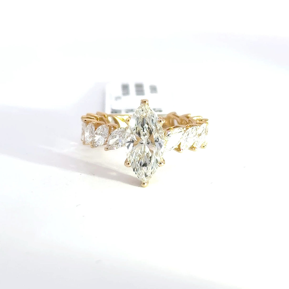 4.30 CTW Marquise-Cut Lab Grown Diamond Engagement Ring