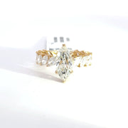 4.30 CTW Marquise-Cut Lab Grown Diamond Engagement Ring view 2