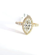 3.33 CTW Marquise-Cut Lab Grown Diamond Engagement Ring view 2