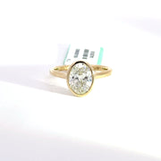 2.03 CTW Oval-Cut Lab Grown Diamond Engagement Ring view 2