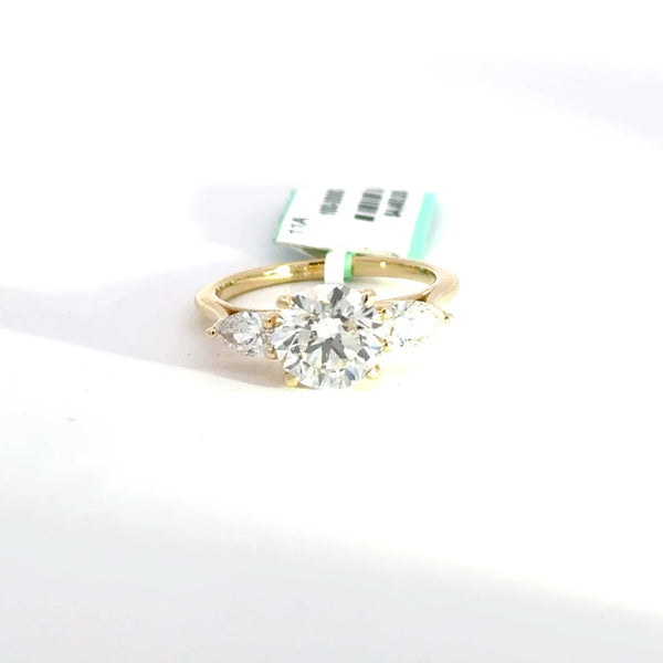 2.52 CTW Round-Cut Lab Grown Diamond Engagement Ring