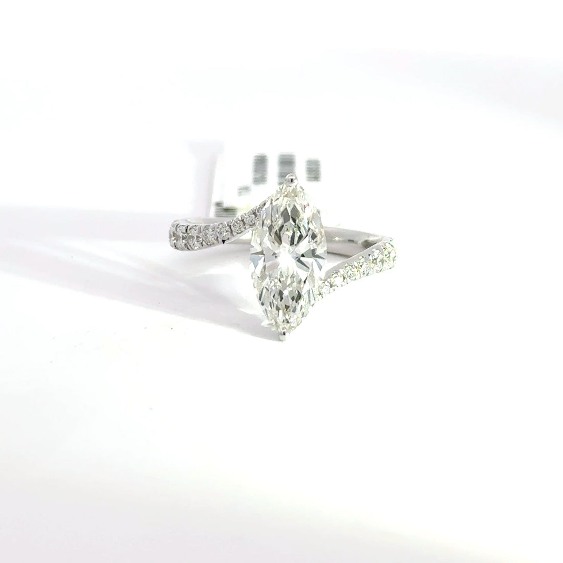 2.63 CTW Marquise-Cut Lab Grown Diamond Engagement Ring
