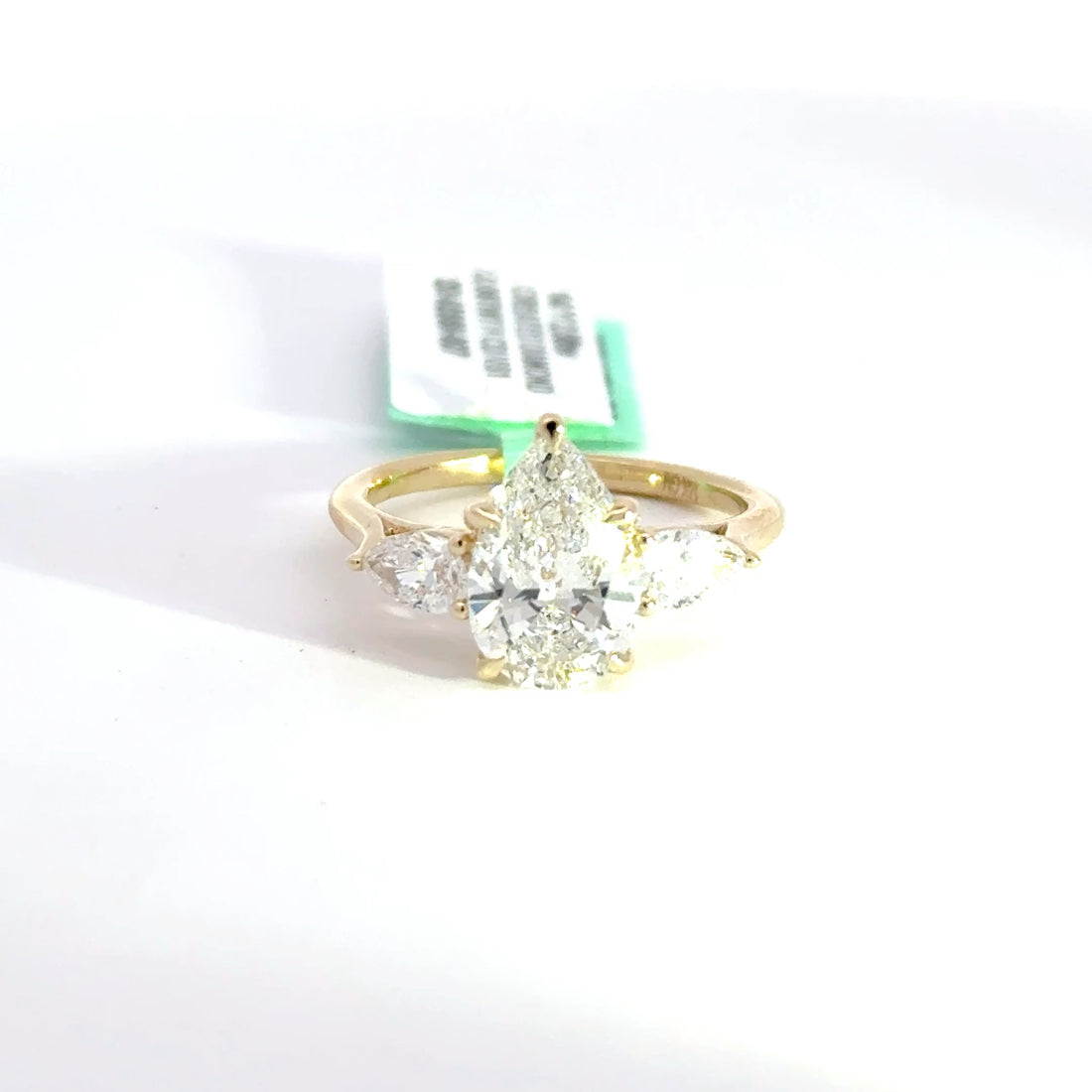 2.58 CTW Pear-Cut Lab Grown Diamond Engagement Ring