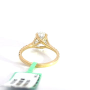 2.53 CTW Oval-Cut Lab Grown Diamond Engagement Ring view 4