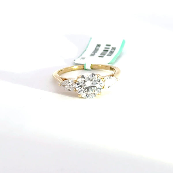 1.96 CTW Round-Cut Lab Grown Diamond Engagement Ring