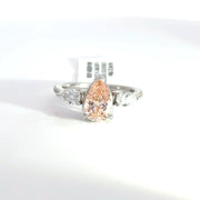 2.15 CTW Pear Pink-Cut Lab Grown Diamond Engagement Ring view 2