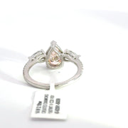 2.15 CTW Pear Pink-Cut Lab Grown Diamond Engagement Ring view 4