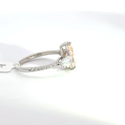 2.15 CTW Pear Pink-Cut Lab Grown Diamond Engagement Ring view 5