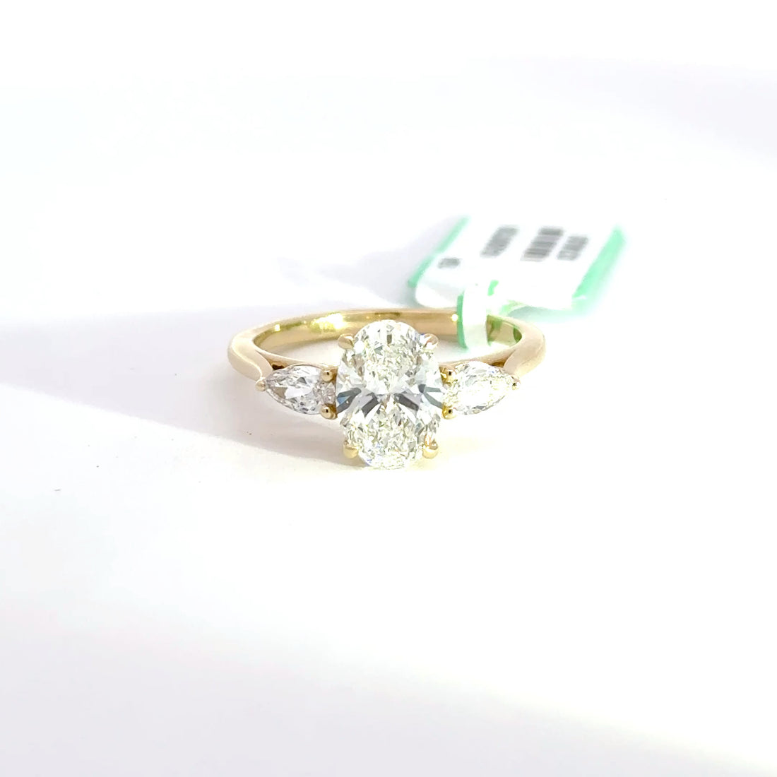 1.85 CTW Oval-Cut Lab Grown Diamond Engagement Ring