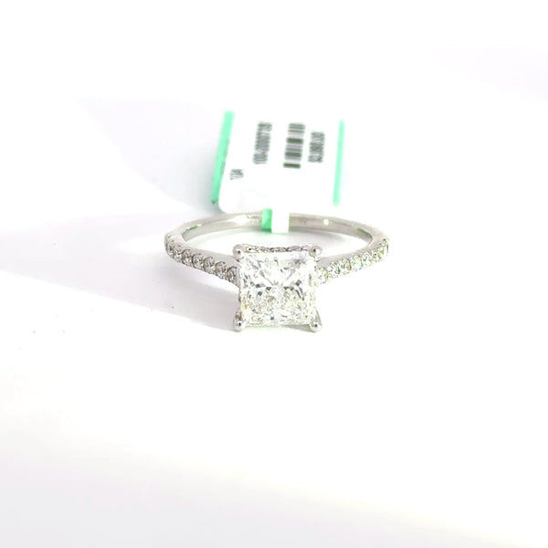 1.83 CTW Princess-Cut Lab Grown Diamond Engagement Ring