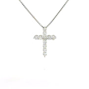 1.00 CTW Lab-Grown Diamond Cross Pendant view 2
