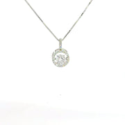 0.60 CTW Floating Lab-Grown Diamond Pendant view 2