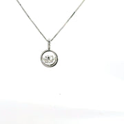 0.60 CTW Floating Lab-Grown Diamond Pendant view 4