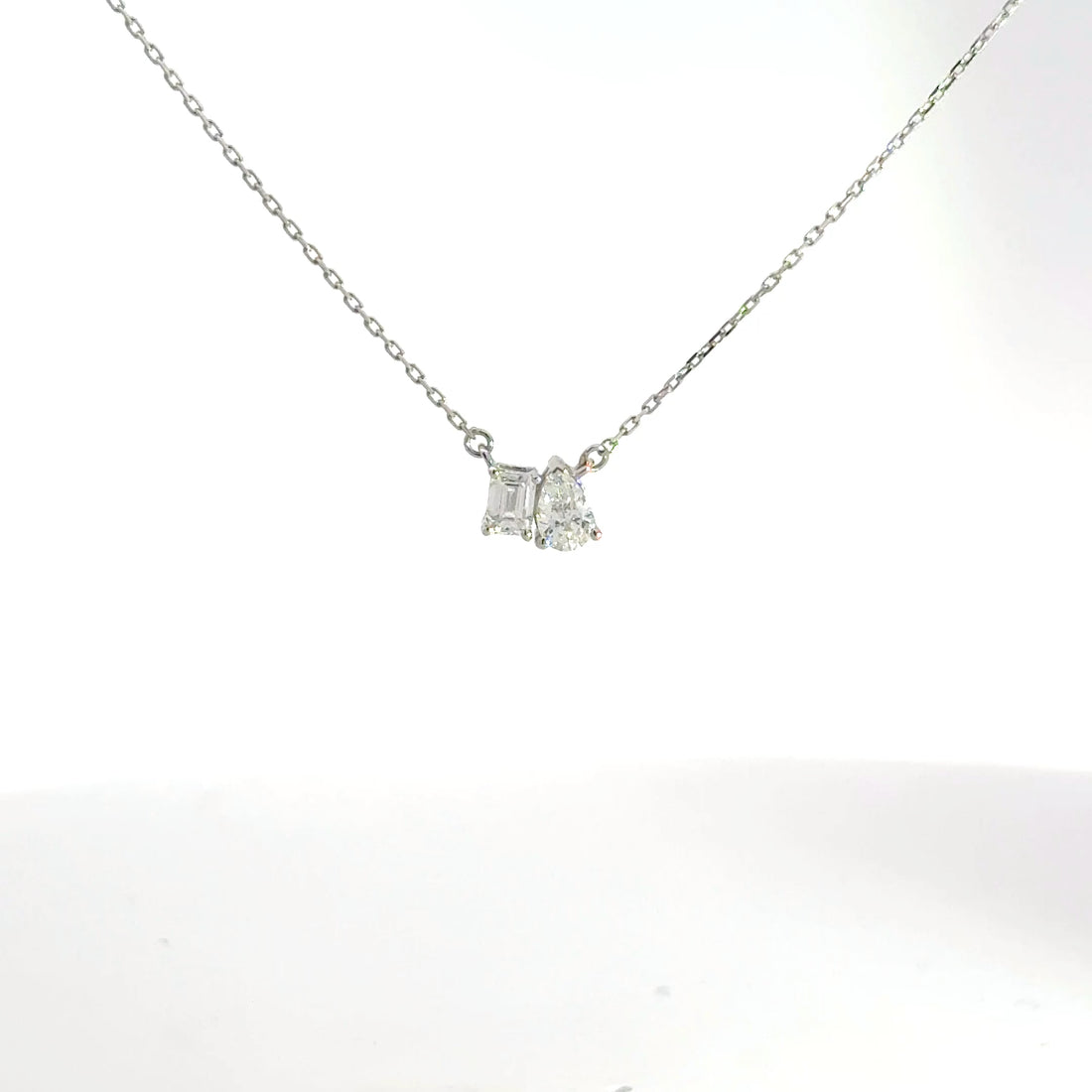 0.39 CTW Lab-Grown Diamond Toi Et Moi Necklace
