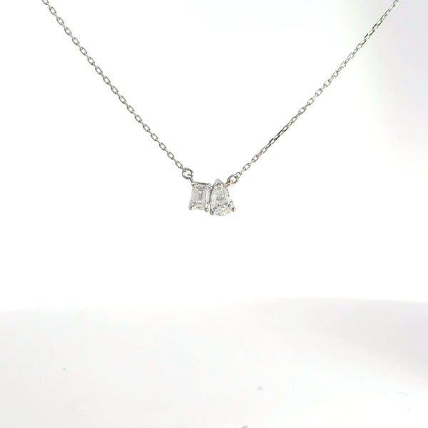 0.39 CTW Lab-Grown Diamond Toi Et Moi Necklace
