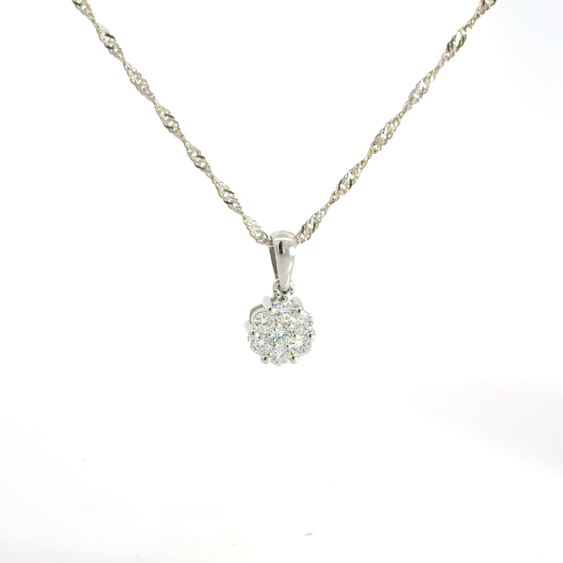 0.47 CTW Lab-Grown Diamond Cluster Pendant