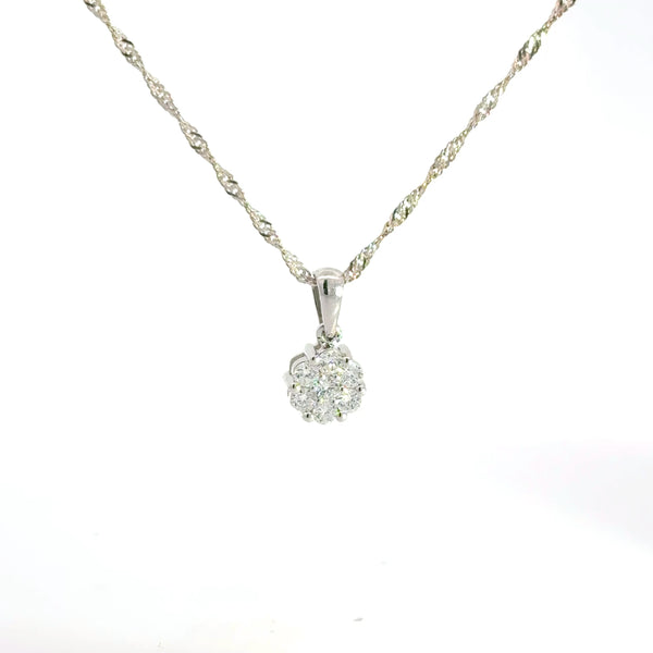 0.47 CTW Lab-Grown Diamond Cluster Pendant