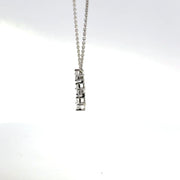 0.35 CTW Princess Three-Stone Lab-Grown Diamond Drop Necklace view 3