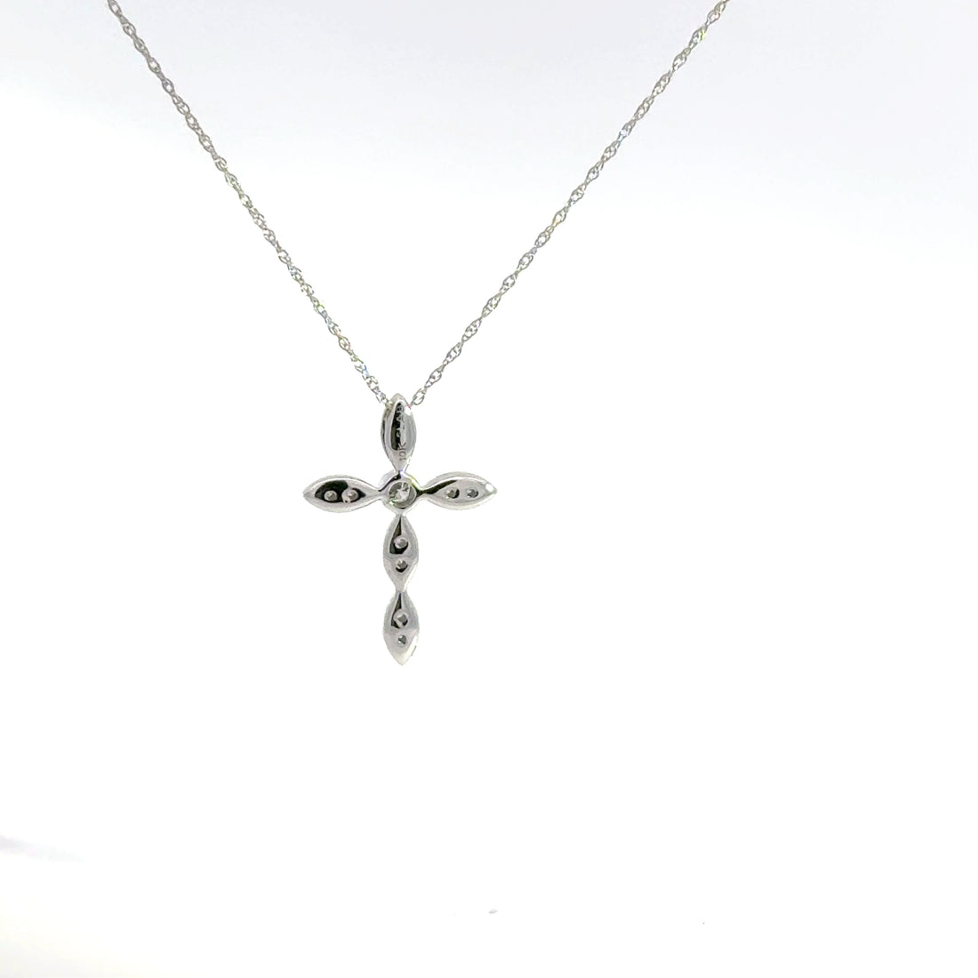 0.15 CTW Lab-Grown Diamond Vintage Cross Necklace