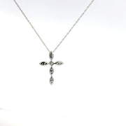 0.15 CTW Lab-Grown Diamond Vintage Cross Necklace view 4