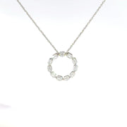 0.84 CTW Lab-Grown Diamond Emerald Circle Necklace view 2