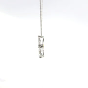 1.00 CTW Lab-Grown Diamond Two-Stone Drop Necklace view 3