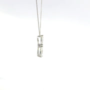 1.00 CTW Lab-Grown Diamond Two-Stone Drop Necklace view 5