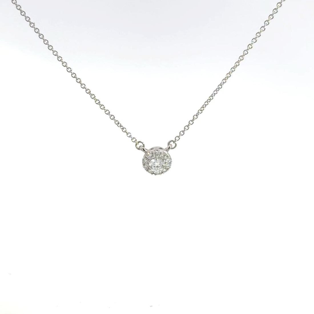 0.25 CTW Lab-Grown Diamond Halo Necklace