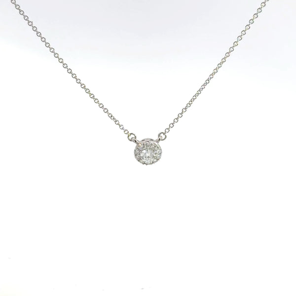 0.25 CTW Lab-Grown Diamond Halo Necklace