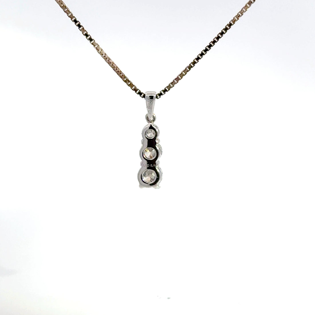 0.98 CTW Lab-Grown Diamond Three-Stone Graduated Pendant