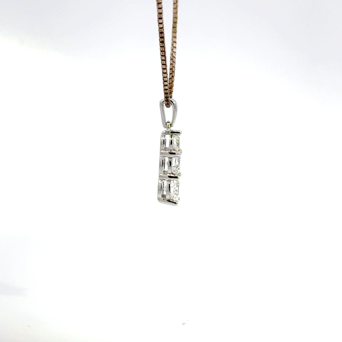 0.98 CTW Lab-Grown Diamond Three-Stone Graduated Pendant