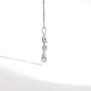 1.00 CTW Three-Stone Lab-Grown Diamond Drop Pendant view 5