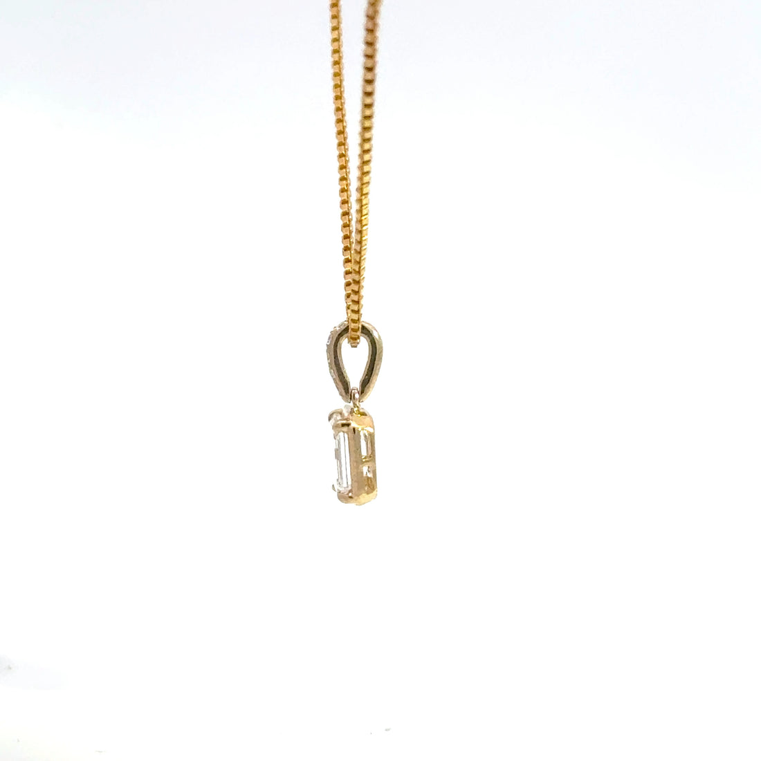 1.10 CTW Emerald Lab-Grown Diamond Georgian Pendant
