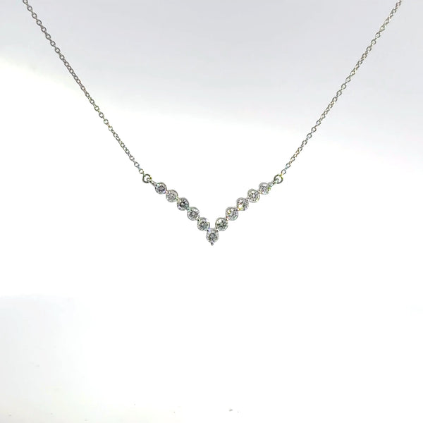 0.25 CTW Lab-Grown Diamond Chevron Necklace
