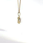 1.19 CTW Oval Lab-Grown Diamond Halo Pendant view 5