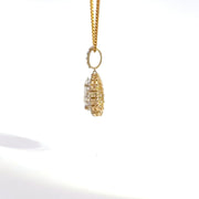 2.51 CTW Pear Lab-Grown Diamond Halo Pendant view 3