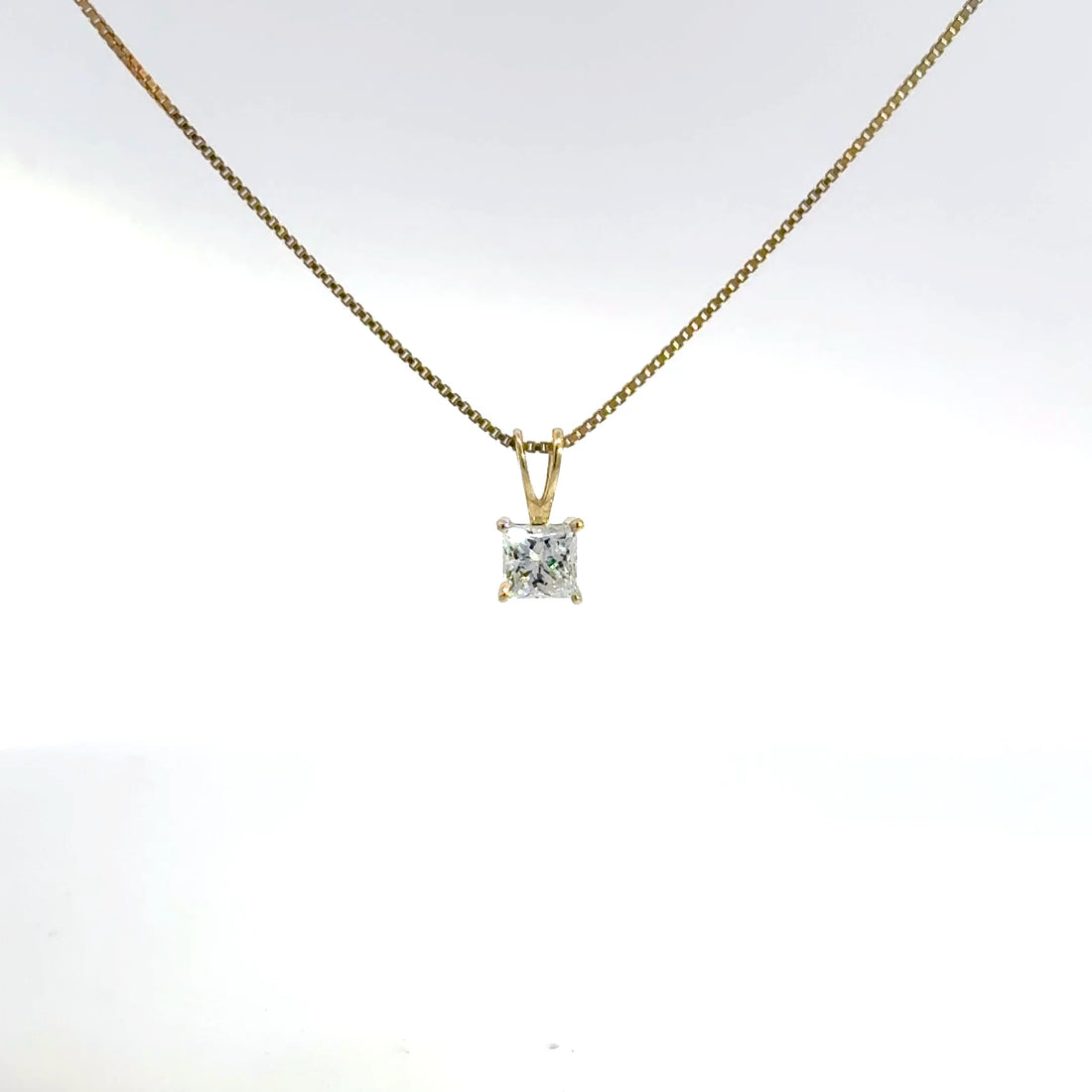 0.50 CTW Princess Lab-Grown Diamond Pendant